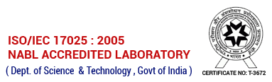 ISO/IEC 17025 : 2005 NABL ACCREDITED LABORATORY